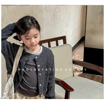 AG0862 ÁO LEN CARDIGAN DÁNG NGẮN ADBABY