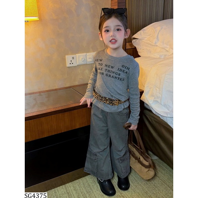 SG4375 SET ÁO THUN CHỮ MIX QUẦN ỐNG LOE