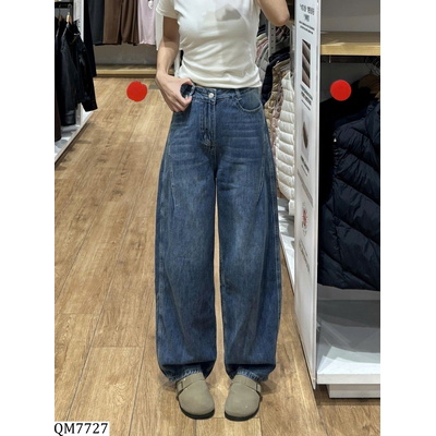 QM7727 QUẦN JEAN ỐNG RỘNG CHO NỮ