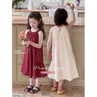 V0984 VÁY CỔ YẾM BG AMBB