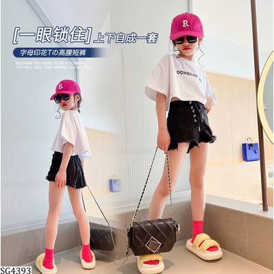 SG4393 SET ÁO CROPTOP + QUẦN SHORT RÁCH