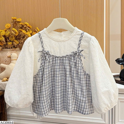 AG0884 ÁO BABYDOLL KẺ BÉ GÁI
