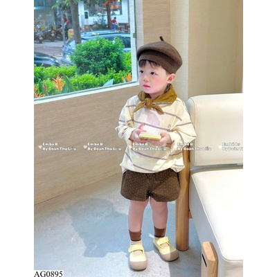 AG0895 ÁO THU ĐỘNG KẺ NGANG AMBB