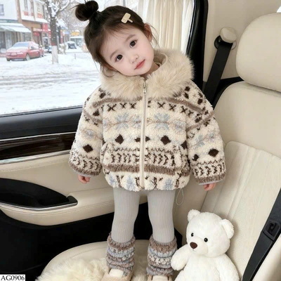 AG0906 ÁO KHOÁC LÔNG CHO BÉ GÁI