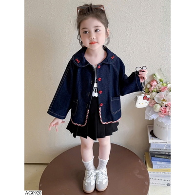 AG0920 ÁO KHOÁC DENIM KITTY CHO BG