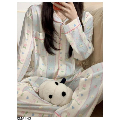 SM6443 BỘ MẶC NHÀ HỌA TIẾT HOA MOSESQUEEN