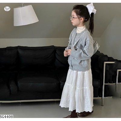 SG4408 SET ÁO LEN XÁM NƠ MIX CV DÁNG DÀI
