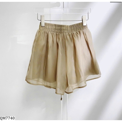 QM7740 QUẦN SHORT NỮ ỐNG RỘNG PHỐI LƯỚI