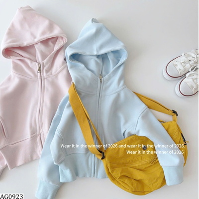 AG0923 ÁO KHOÁC HOODIE DÁNG NGẮN BÉ GÁI
