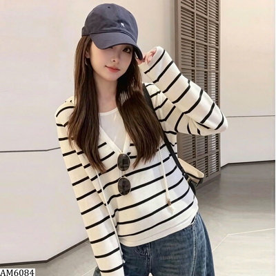 AM6084  ÁO CARDIGAN KẺ CHO NỮ