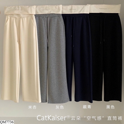 QM7736 QUẦN NỈ DÁNG SUÔNG CATKAISER
